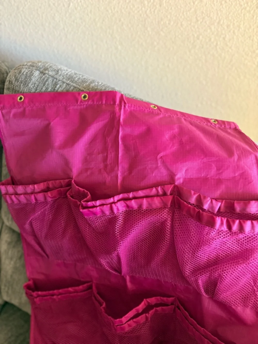 Hanging Pink Over-the-Door Organizer